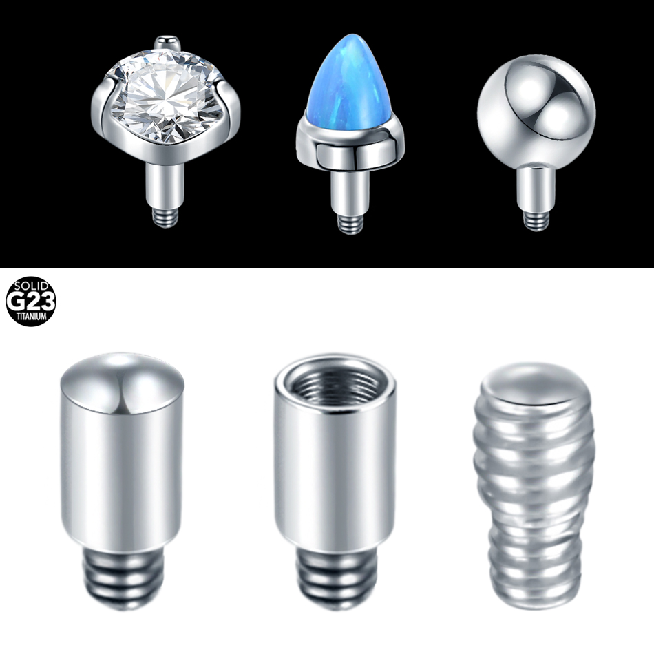 Body Jewelry Dermal - 1PC Titanio Micro Dermico Ancoraggio Asta