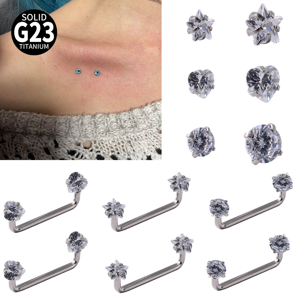 Body Jewelry Dermal - 3-1PCS Grado dell'impianto Titanio Microdermico Superficie