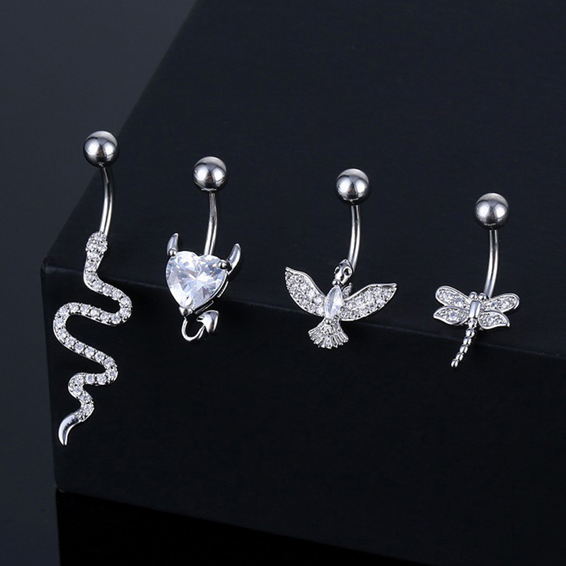 Body Jewelry Barbell - Anello per ombelico in cristallo Forma