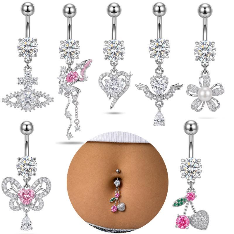 Body Jewelry Barbell - 1 Pezzo Anello Pendente per Ombelico