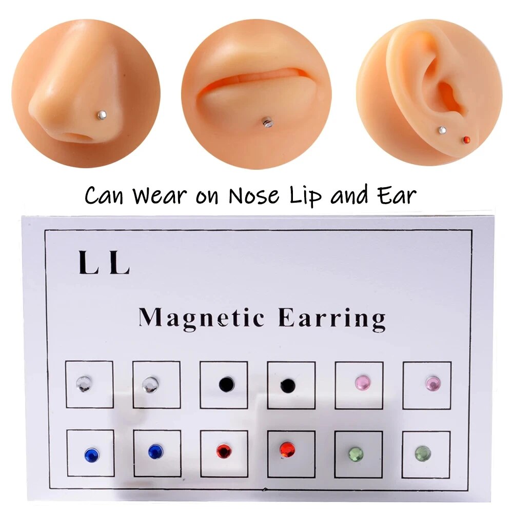 Body Jewelry Lip Ring - 12 PZ/carta Falso Traguratore Non Forato