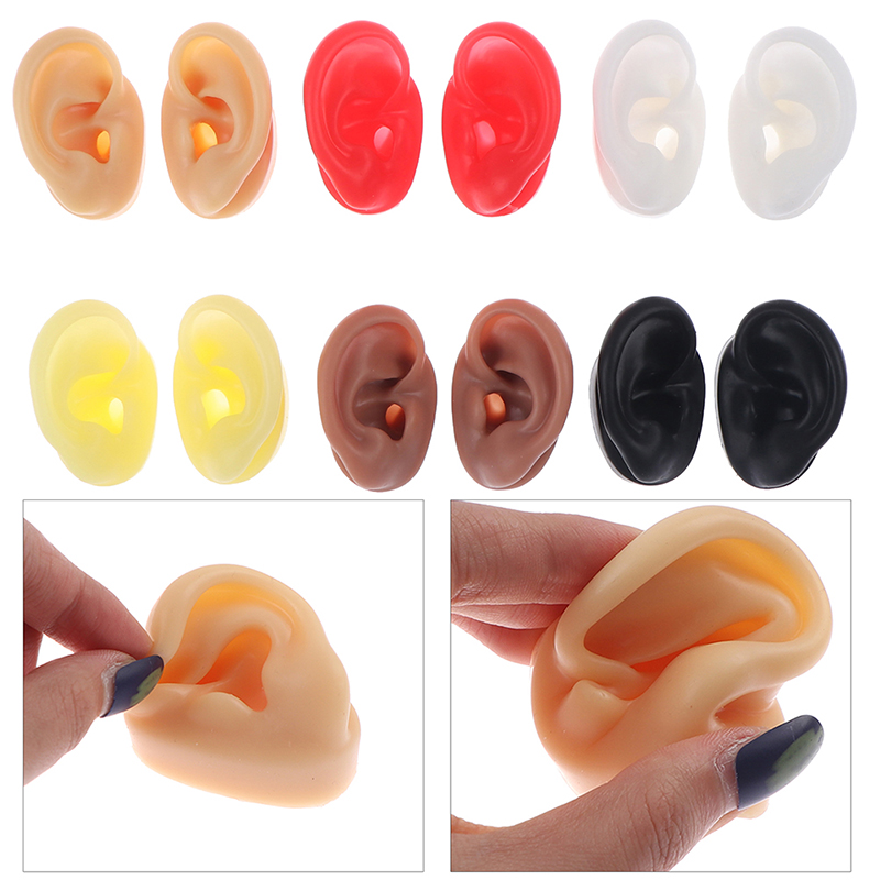 Body Jewelry Tool - 【L】Modello di orecchio in silicone morbido