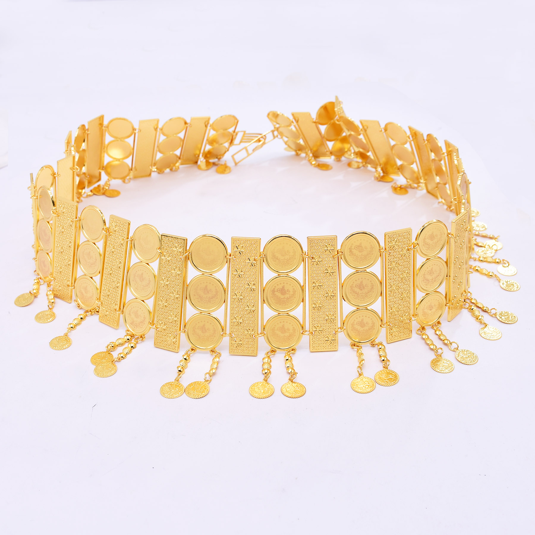 Body Jewelry Gold Plated - Cintura a nappine con monete a