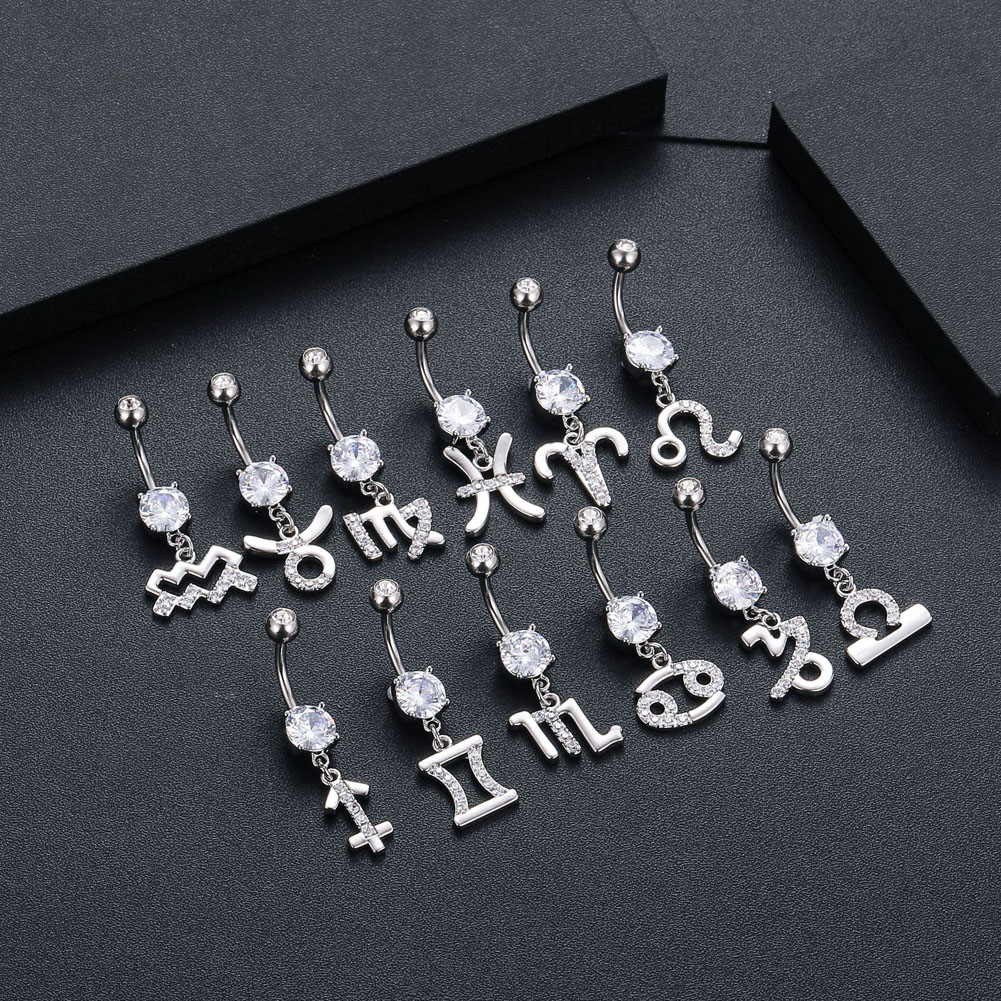 Body Jewelry Barbell - 12 serie di costellazioni Piercing all'ombelico