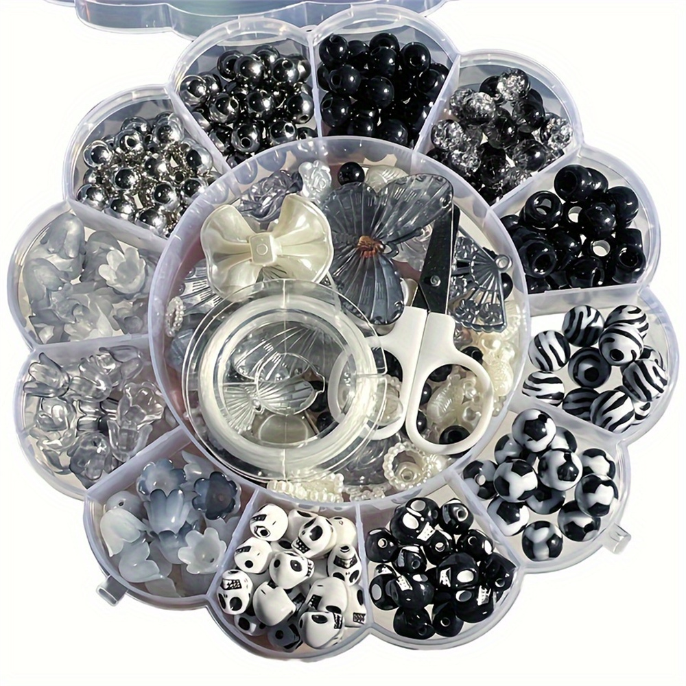 Body Jewelry Organizer - 13 scomparti, 120g, perline assortite in