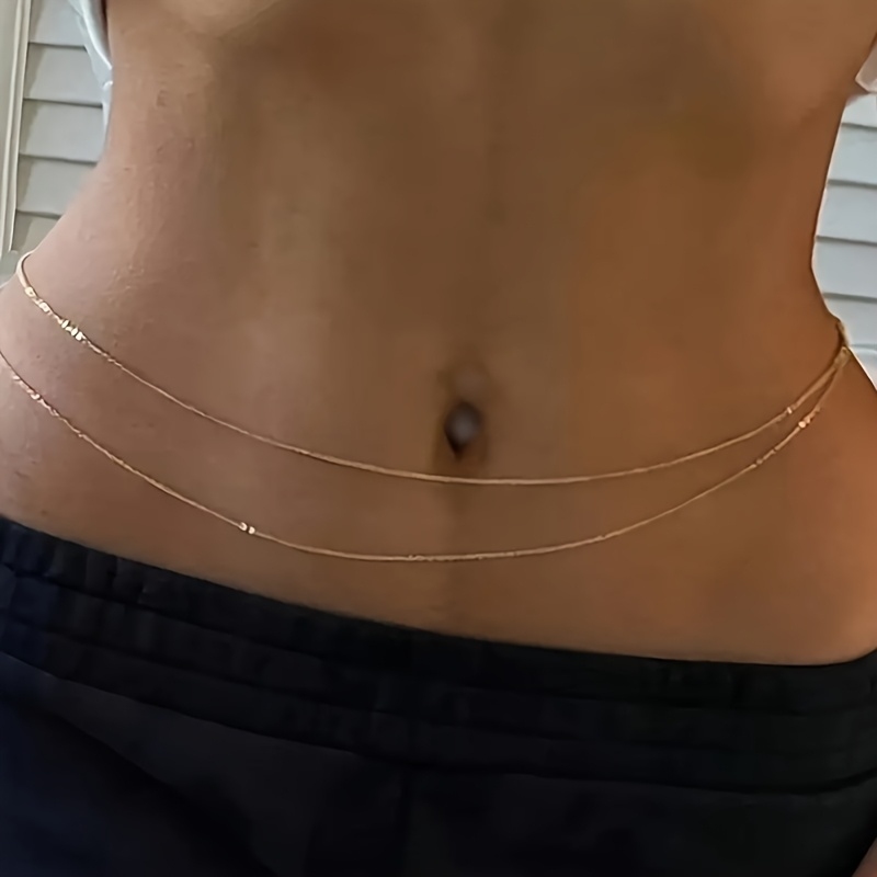 Body Jewelry Waist - Cintura a catena in metallo dorato