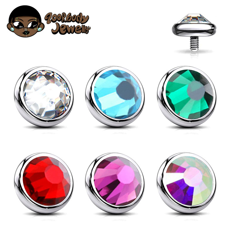 Body Jewelry Dermal - 1 PZ ASTM F136 Titanio Lunetta