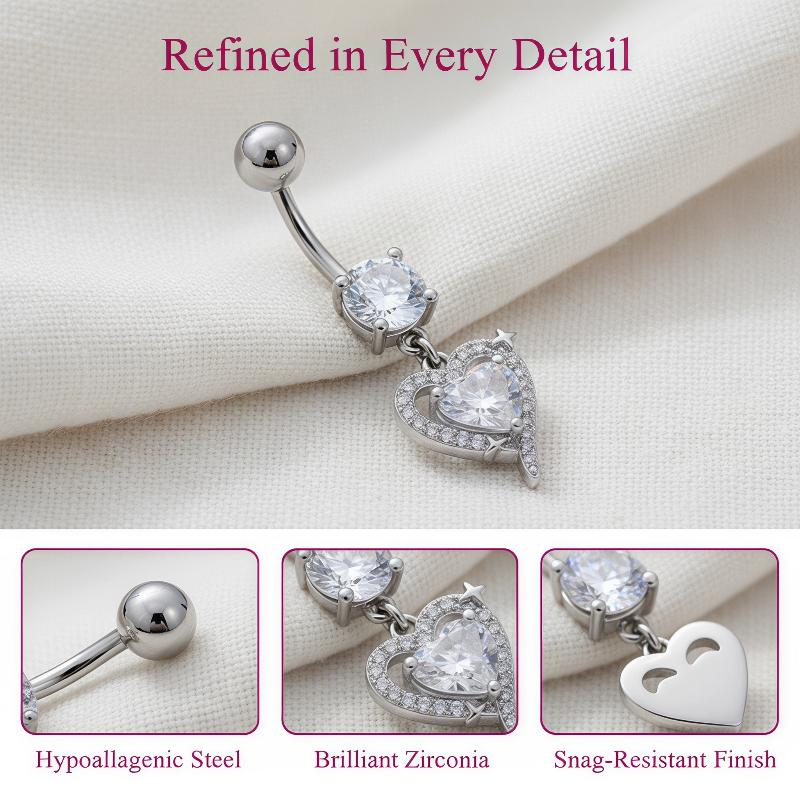 Body Jewelry Barbell - 1 Pezzo Squisito Anello Pendente per