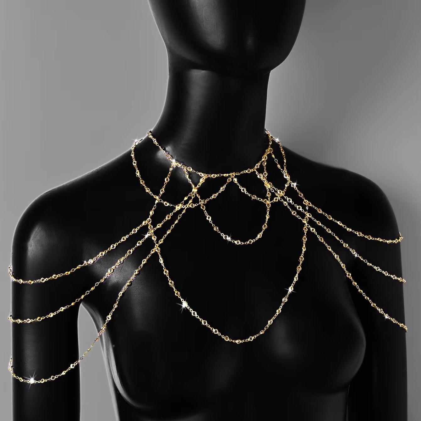 Catena per il corpo multistrat - Body Jewelry Gold Plated recensione e prezzo
