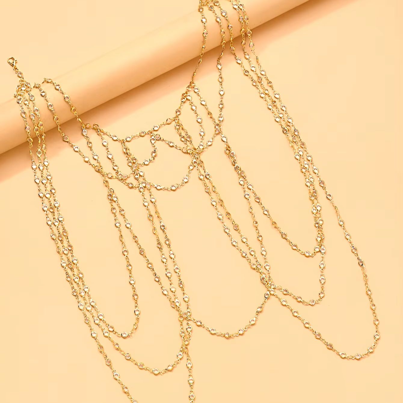 Catena per il corpo multistrat - Body Jewelry Gold Plated recensione e prezzo