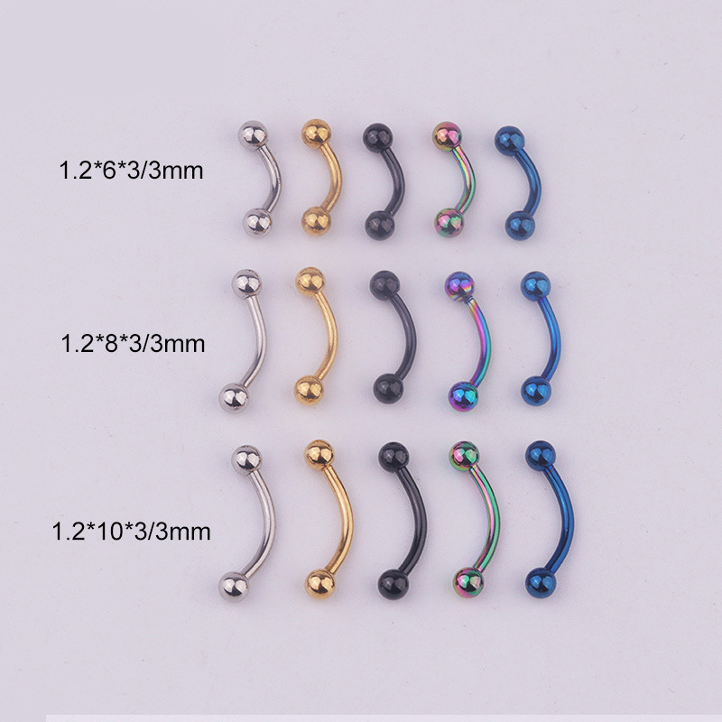 Set di 5 Pezzi, Barrette Curve - Body Jewelry Barbell recensione e prezzo