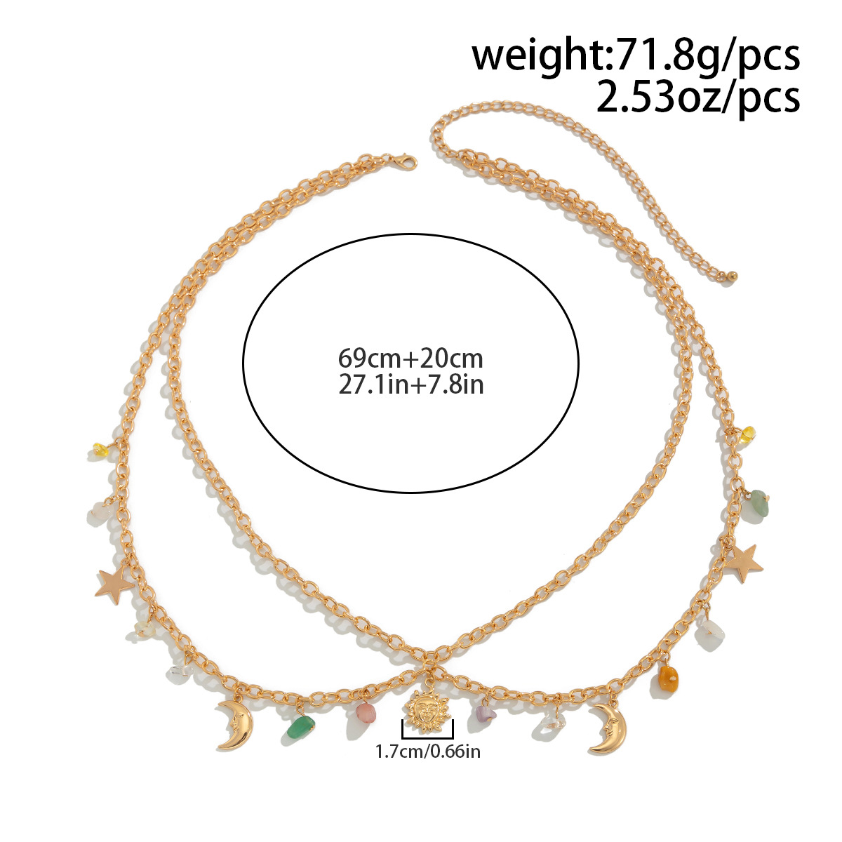 Boho Star Moon Sun Ciondolo Ca - Body Jewelry Waist recensione e prezzo