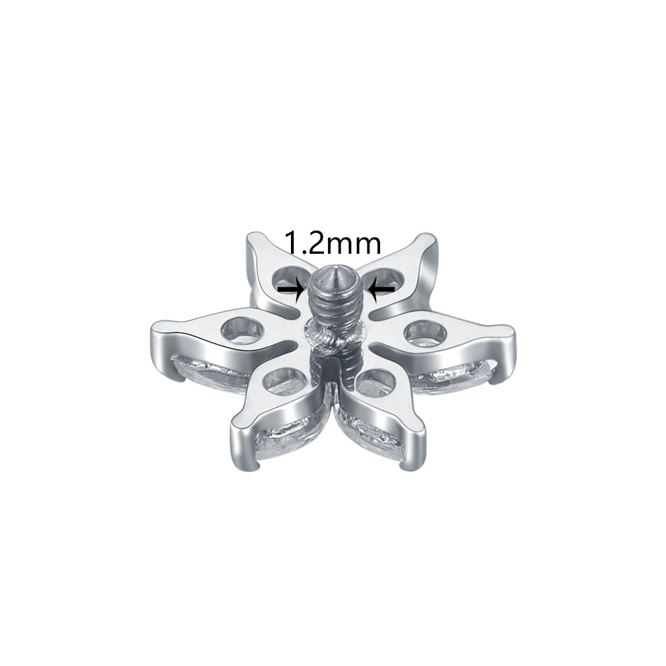1/5PCS Titanio Fiore di Crista - Body Jewelry Dermal recensione e prezzo