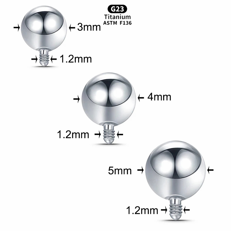 1 pz filettatura interna sfera - Body Jewelry Dermal recensione e prezzo