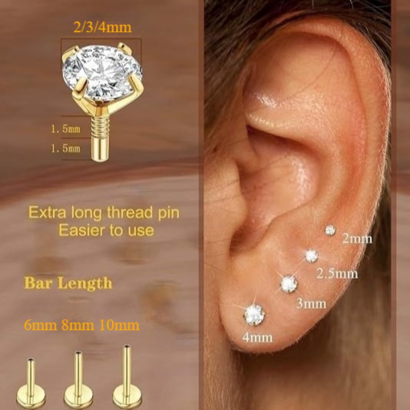 9 pezzi, 16G, 2mm, 3mm, 4mm, g - Body Jewelry Barbell recensione e prezzo