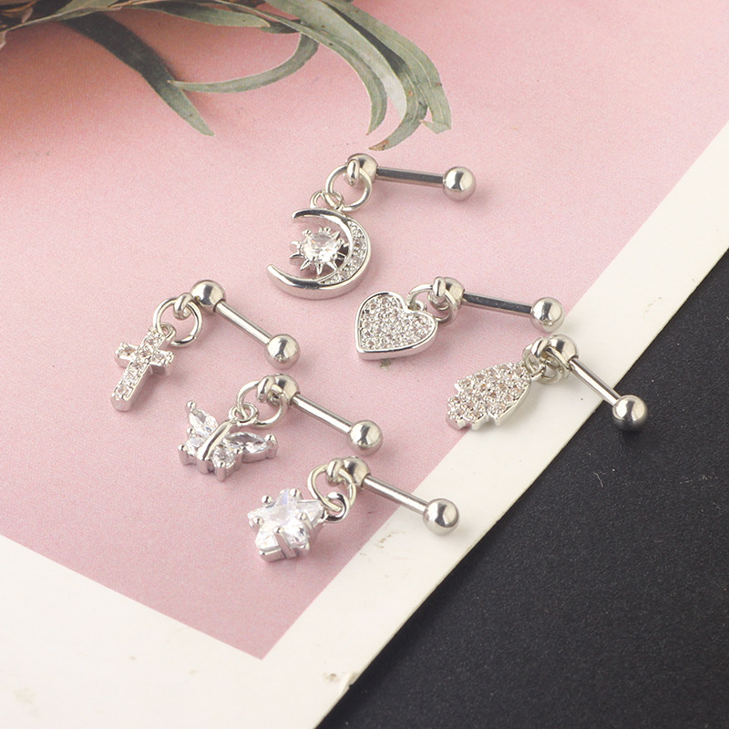 1 pz luna orecchio cartilagine - Body Jewelry Barbell recensione e prezzo