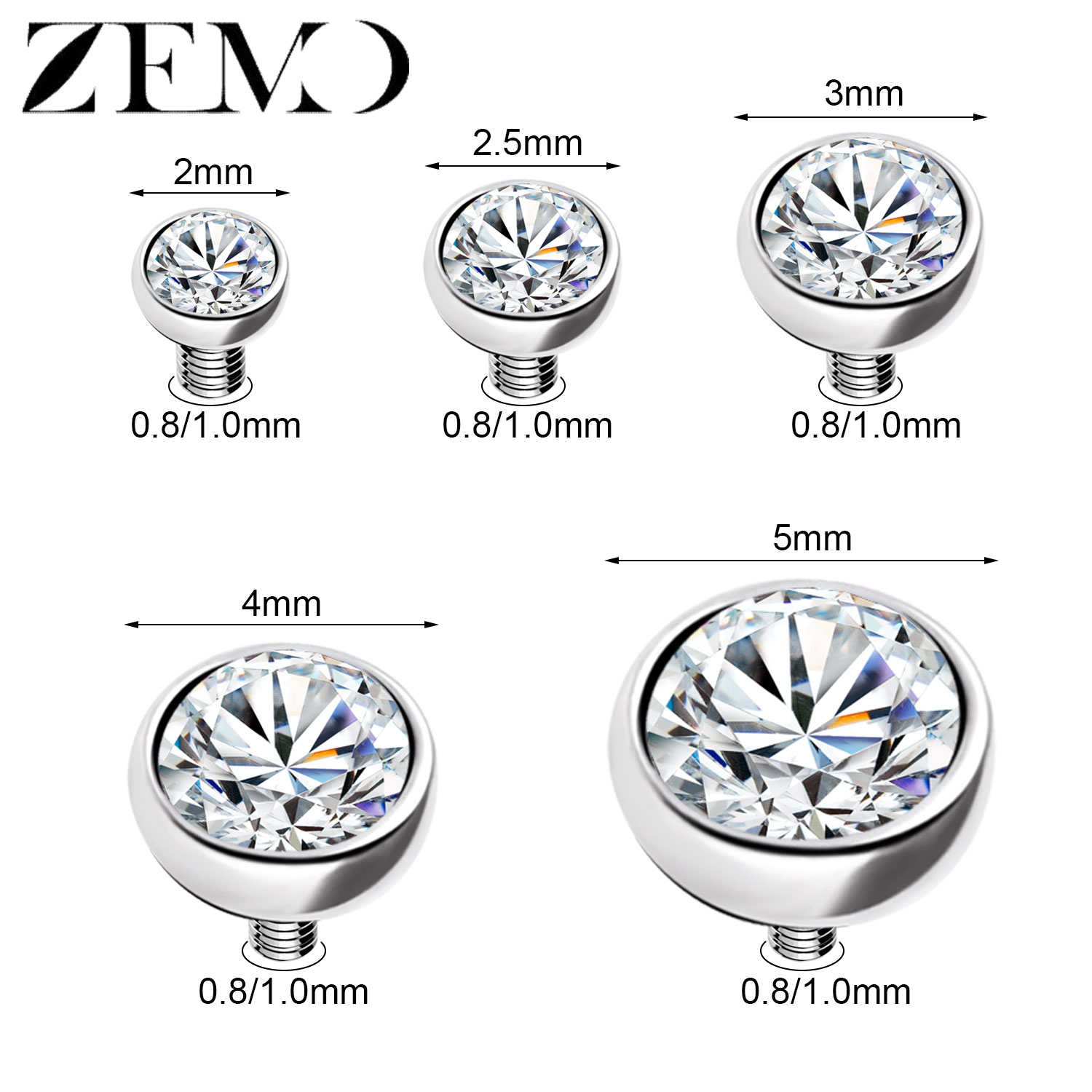 ZEMO 1-2 Pezzi/Lotto Piercing  - Body Jewelry Dermal recensione e prezzo