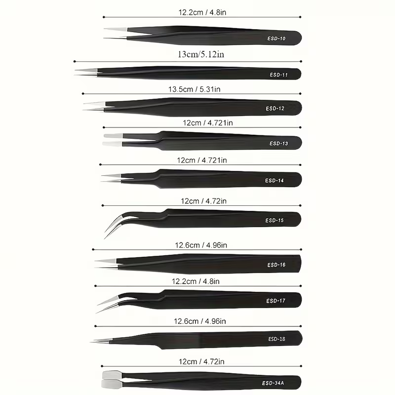 Set di 10 Pinzette Antistatich - Body Jewelry Tool recensione e prezzo