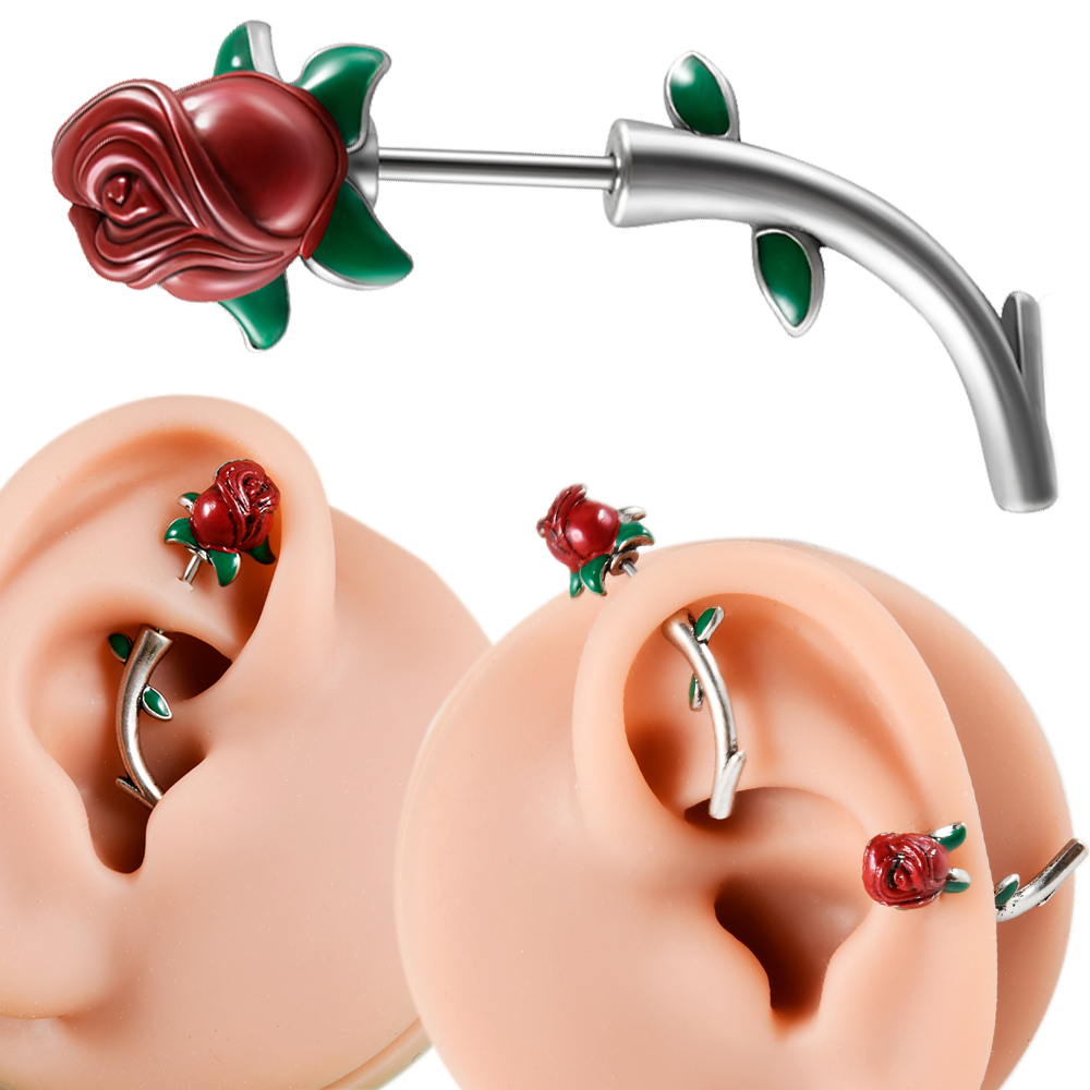 1 pz acciaio chirurgico rosa r - Body Jewelry Barbell recensione e prezzo