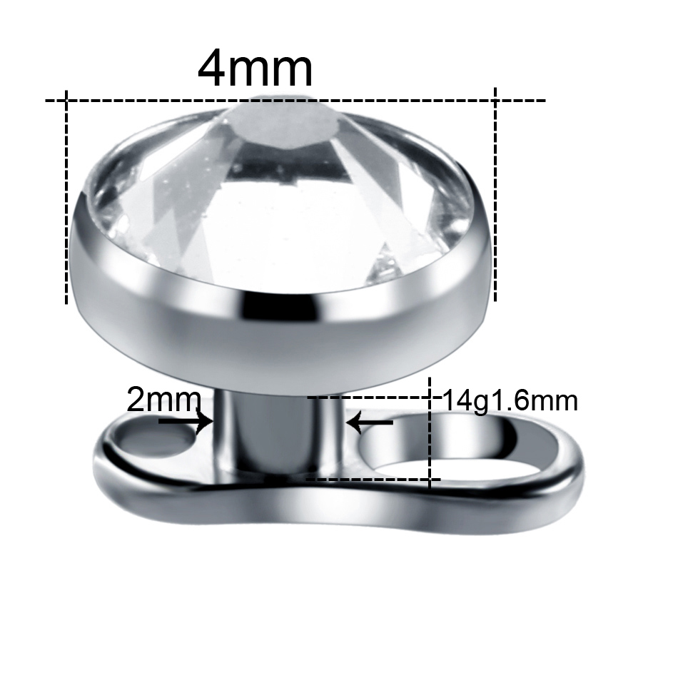10 pz/lotto Titanio Micro Derm - Body Jewelry Dermal recensione e prezzo