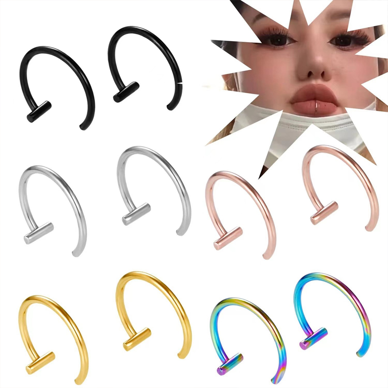 Orecchini a cerchio aperti in  - Body Jewelry Lip Ring recensione e prezzo