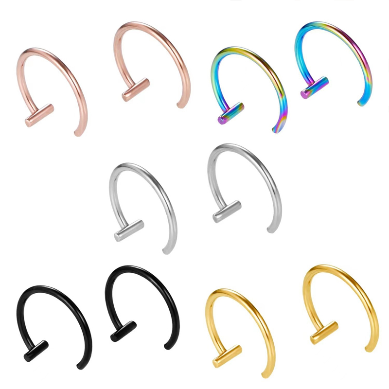 Orecchini a cerchio aperti in  - Body Jewelry Lip Ring recensione e prezzo