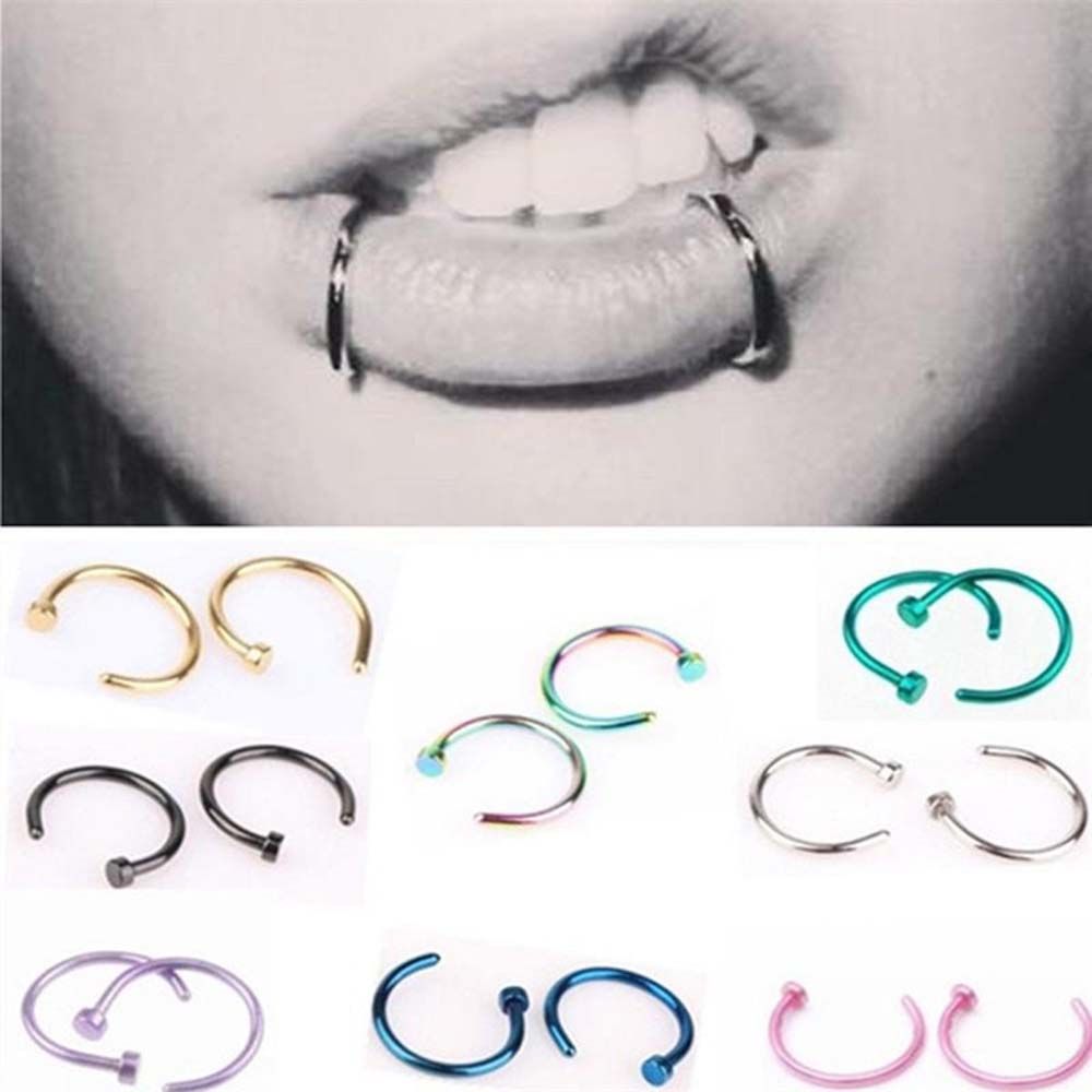 10 Pezzi di Orecchini a Cerchi - Body Jewelry Lip Ring recensione e prezzo