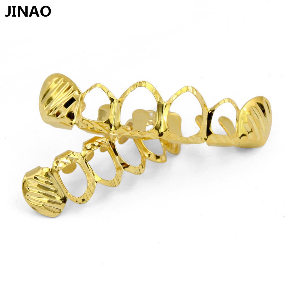 JINAO New Fit d-cut Grillz Set - Body Jewelry Gold Plated recensione e prezzo