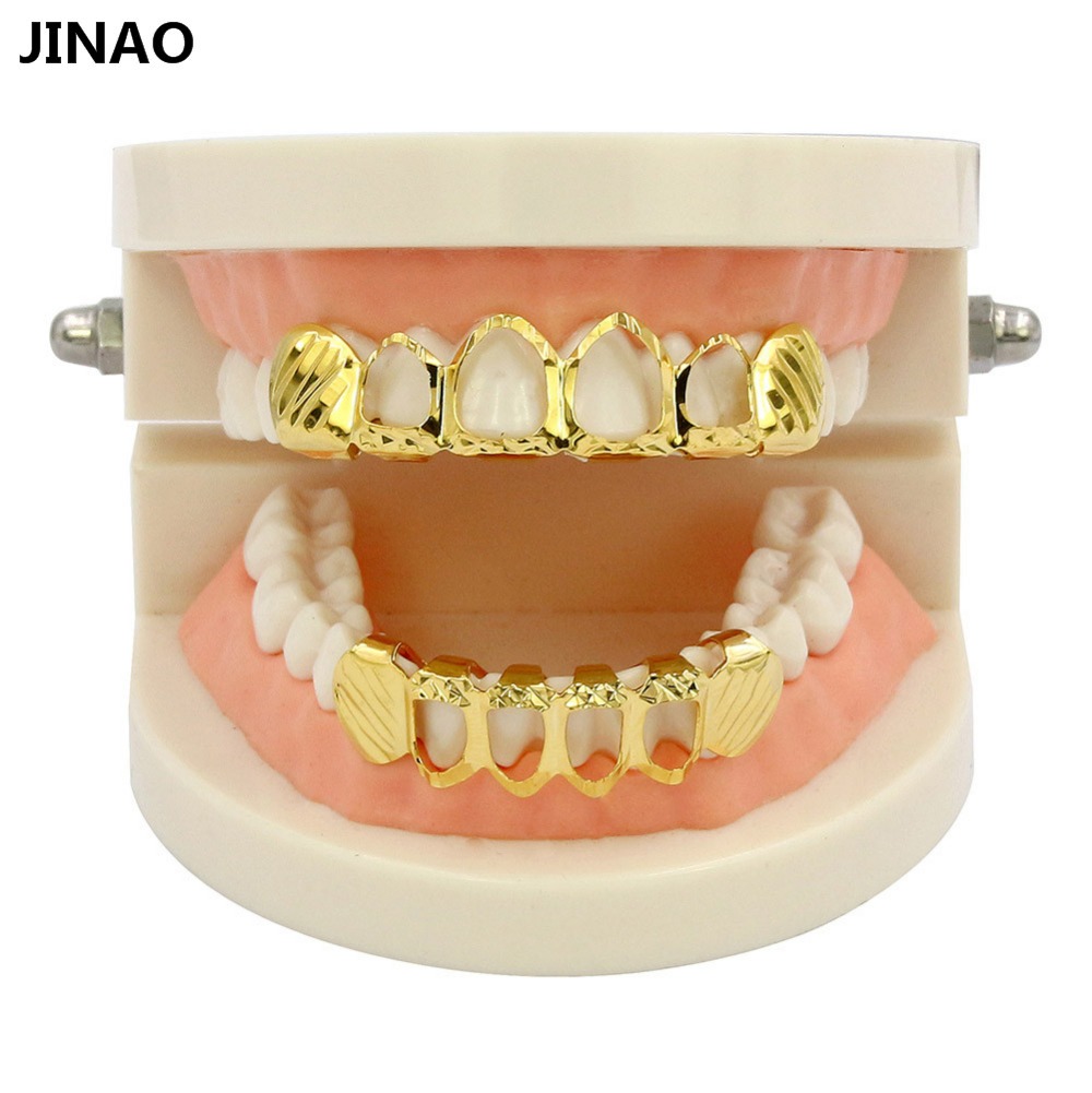 JINAO New Fit d-cut Grillz Set - Body Jewelry Gold Plated recensione e prezzo