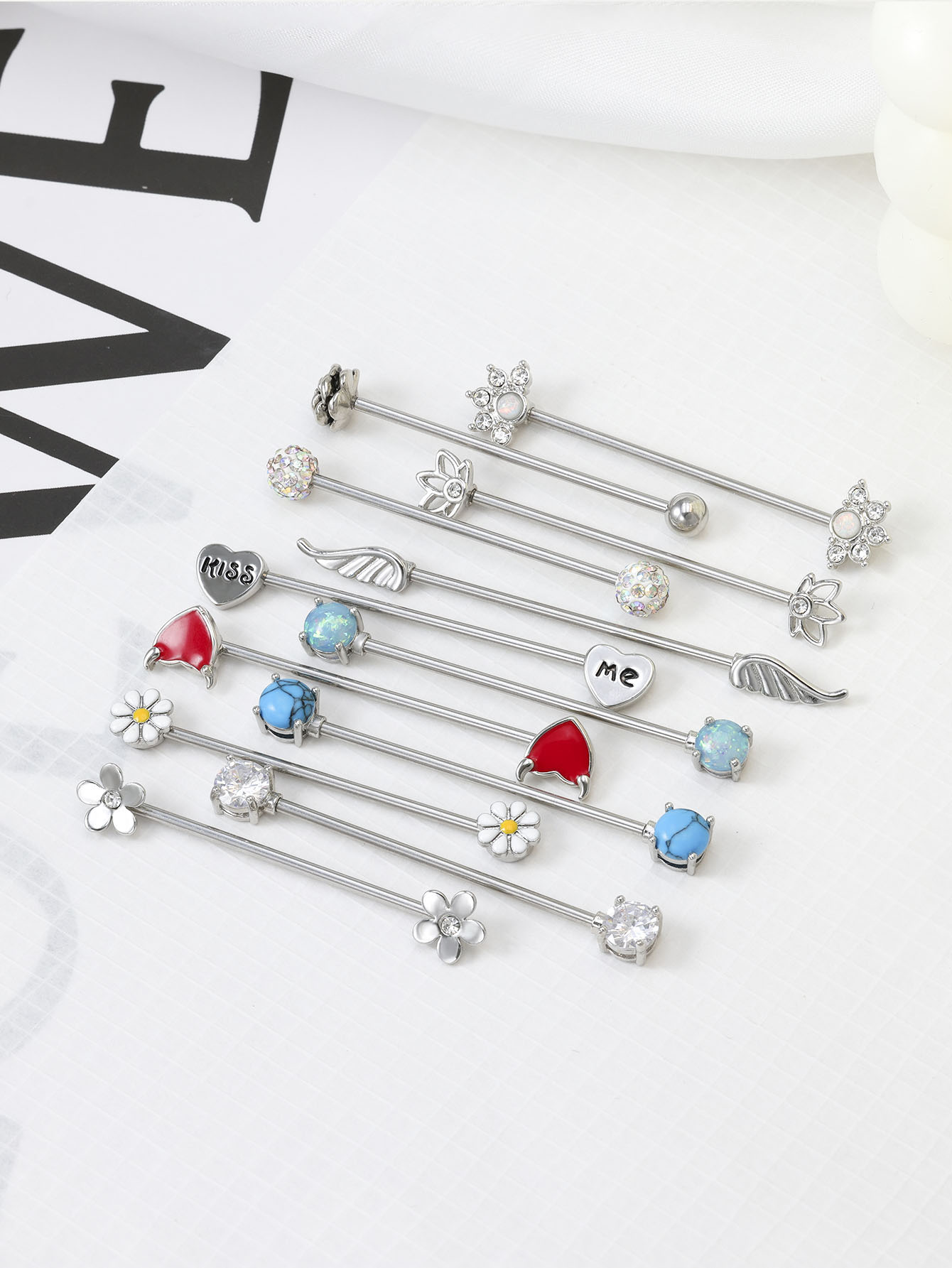 16G Frecce Cuori Bilanciere in - Body Jewelry Barbell recensione e prezzo
