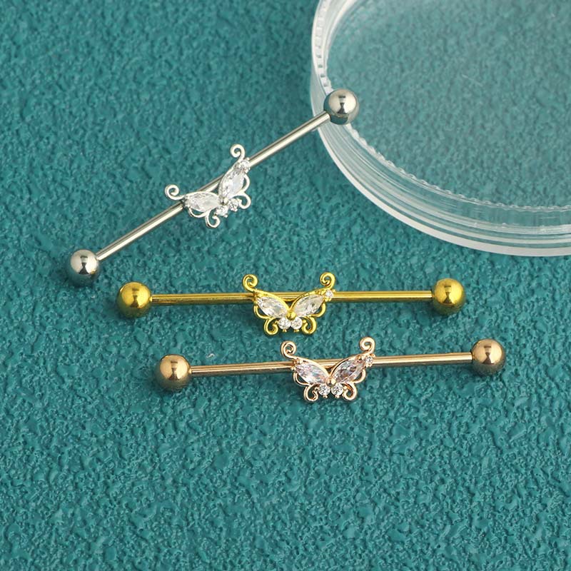 Orecchini a Farfalla CZ per Do - Body Jewelry Barbell recensione e prezzo