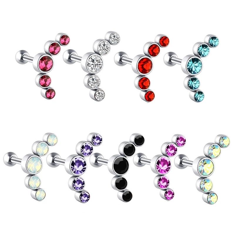 1 pz cristallo cartilagine pie - Body Jewelry Barbell recensione e prezzo
