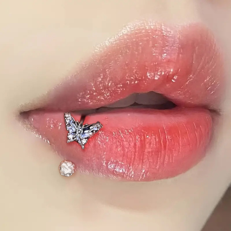 Anello per labbra a forma di f - Body Jewelry Lip Ring recensione e prezzo