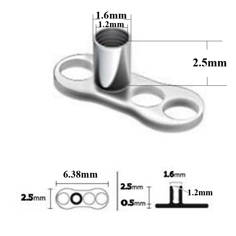 20 pz G23 Titanio Solido e Acc - Body Jewelry Dermal recensione e prezzo