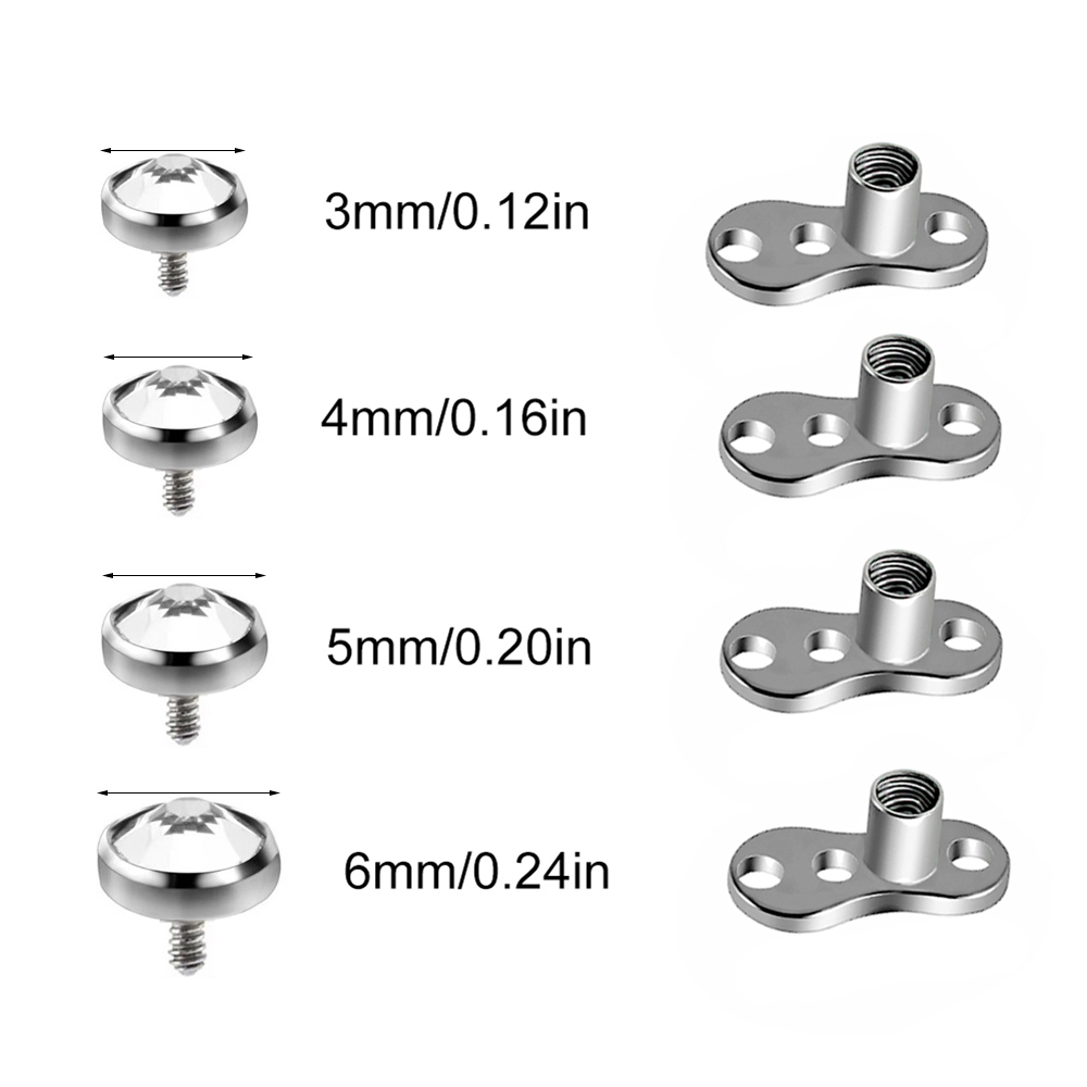 9PCS-1PC Acciaio chirurgico Sk - Body Jewelry Dermal recensione e prezzo