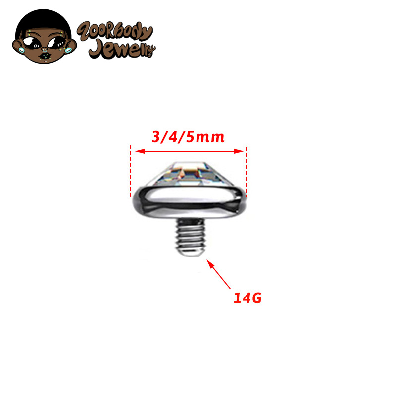 1 PZ ASTM F136 Titanio Lunetta - Body Jewelry Dermal recensione e prezzo